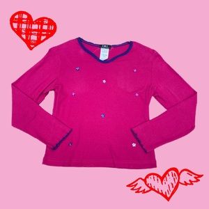 L.E.I. Y2k pink and purple top